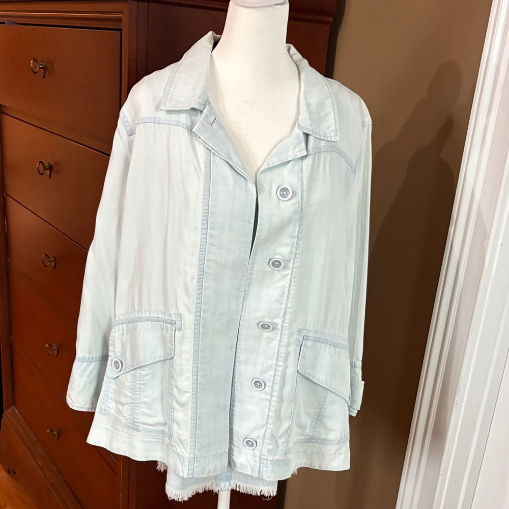 Light Blue Denim Jacket and Matching tank top